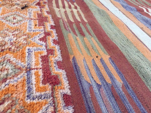 1960s Authentic Moroccan Vintage Tribal Rug