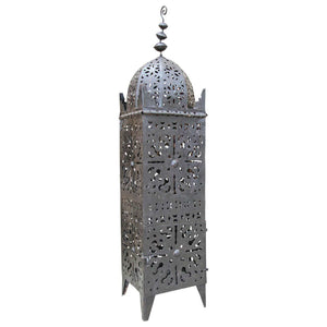 Large Outdoor Metal Moroccan Hurricane Candle Lantern