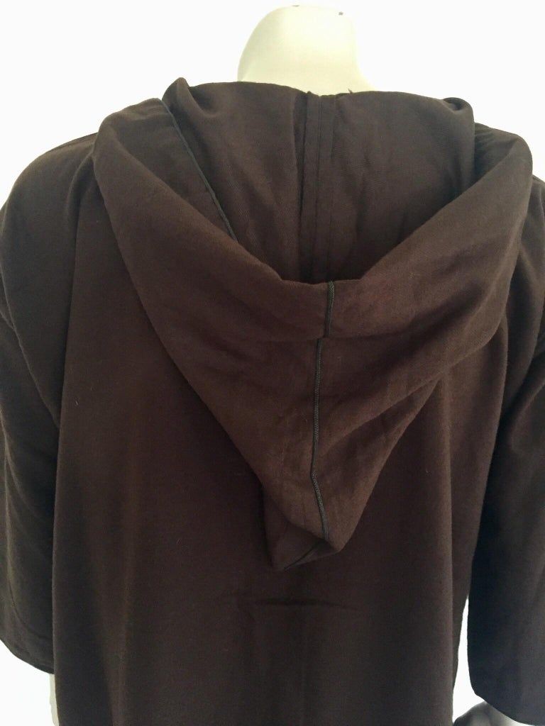 Moroccan Gentleman Hooded Brown Wool Djellaba
