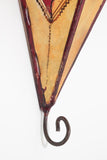 African Art Wall Parchment Sconce