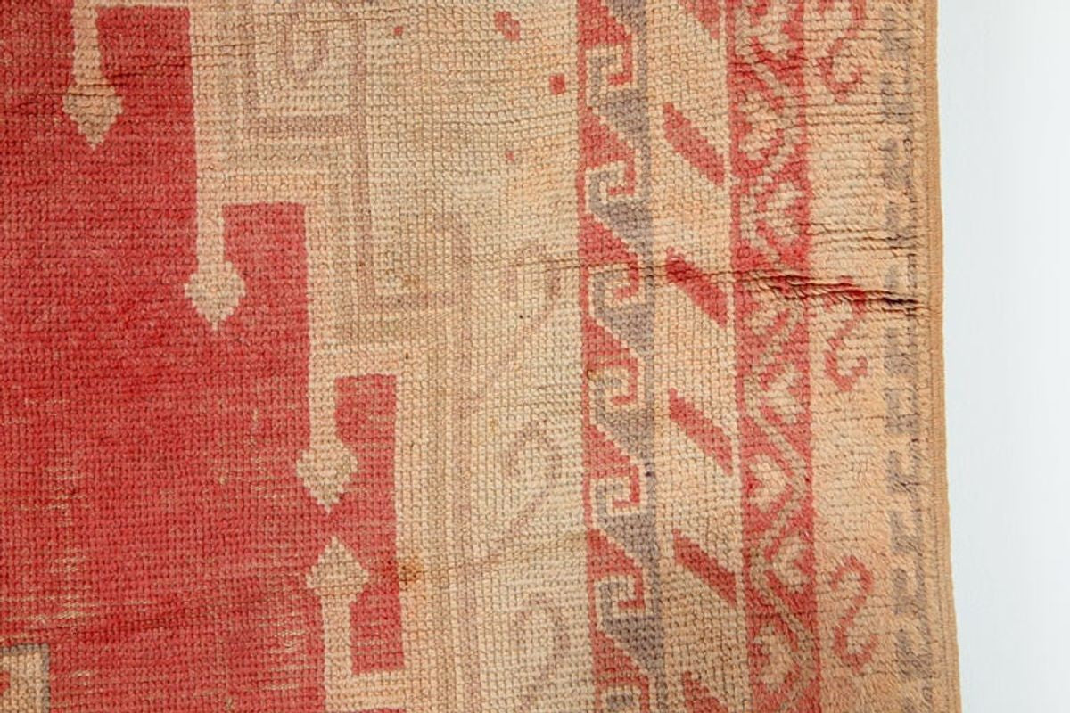 Vintage Moroccan Berber Tribal Rug, Handwoven Wool & Goat Hair, 1960s