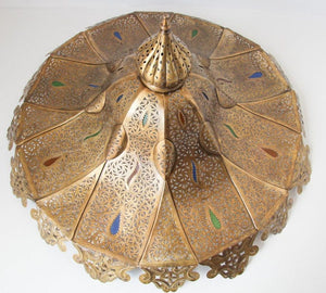 Moroccan Moorish Brass Pasha Chandelier