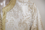 Moroccan Vintage Kaftan Gentleman Silver and Gold Caftan, circa 1970