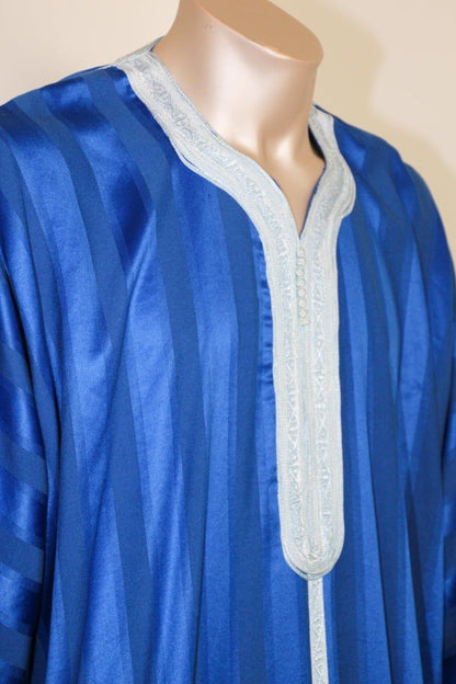 Moroccan Vintage Gentleman Royal Blue Caftan