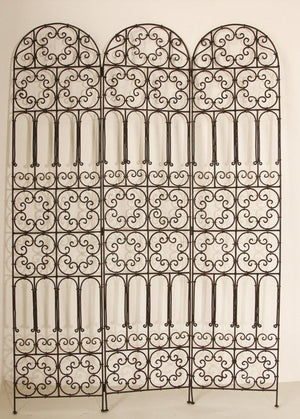 Hand Forged Iron Moorish Folding Screen