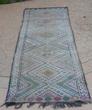 1960s Vintage Zemmour Moroccan Berber Rug Runner