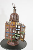 Moroccan Moorish Multi-Color Glass Lantern in Star Shape