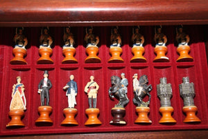 The Raj Hand Painted India-British War 1857 Game Chess with Table