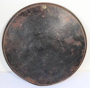 Antique Turkish Tinned Copper Circular Serving Tray