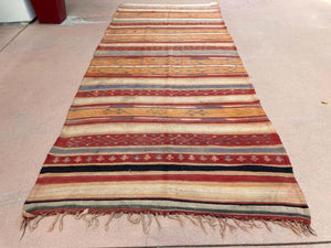Vintage Moroccan Tribal Kilim Rug, circa 1960