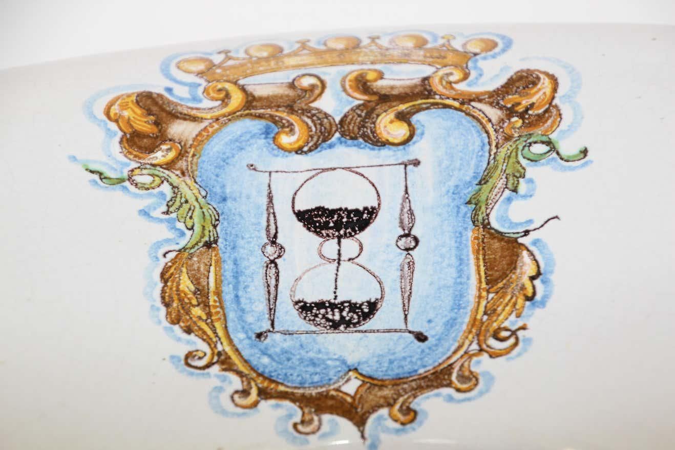 Vintage Talavera Large Stoneware White Bowl Spain