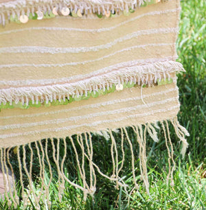 Vintage Tribal Moroccan Handcrafted Wedding Sequined Blanket Throw