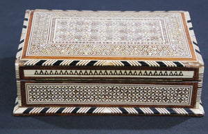Moorish Handcrafted Middle Eastern Mosaic Inlaid Decorative Box