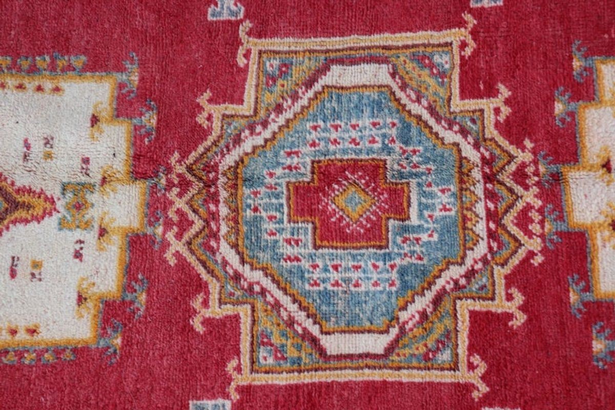 Vintage Moroccan Berber Rug by Weaver Tribes, Hand-Woven Wool, 1960