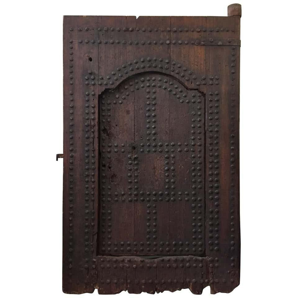19th Century Large Moroccan Ryad Studded Moorish Antique Door