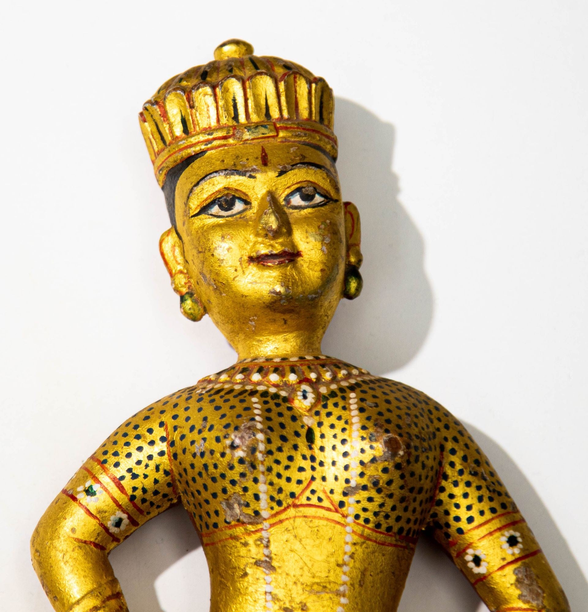 Hand Carved Wood Rajasthani Female Musicians Wall Sculptures from India Set of 2