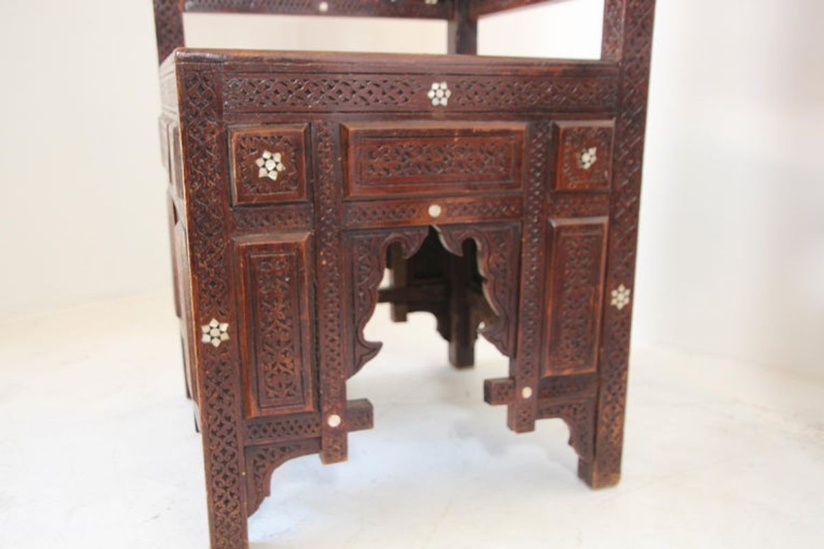 19th Century Middle Eastern Egyptian Moorish Corner Chairs