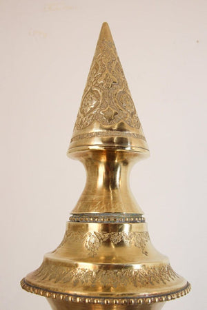 Oversized Mughal Indian Brass Bottle Urn