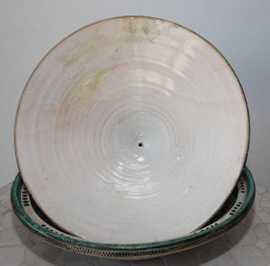 Moroccan Ceramic Bowl with Lid Tajine from Fez Polychrome