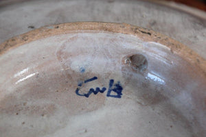 Antique Moroccan Ceramic Bowl Adorned with Moorish Silver Filigree from Fez