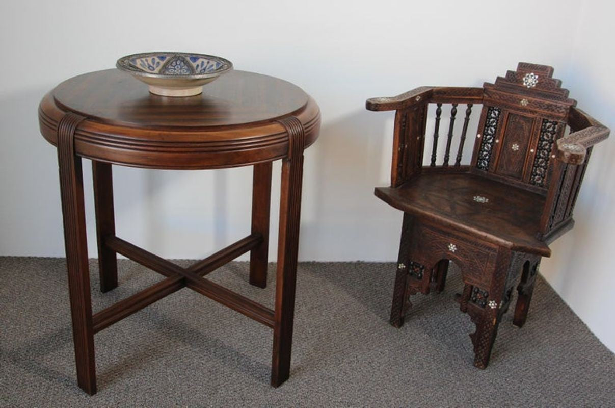 Moroccan Ceramic Blue Bowl Adorned with Silver Filigree from Fez Antique 1920s