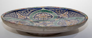 Antique Moroccan Ceramic Bowl from Fez 1920's