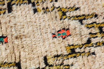 Mid-Century Modern Azilal Tribal Rug, Hand-Woven Wool, Morocco, 1960s