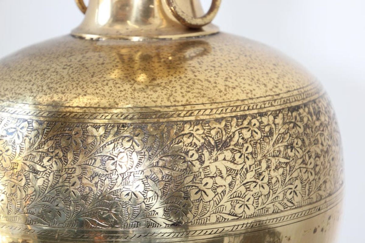 Anglo Indian Moorish Brass Table Lamp by Frederick Cooper