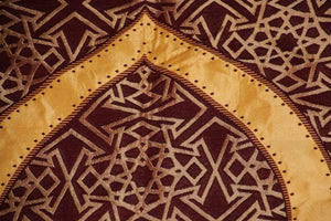 Moroccan Wall Hanging Hiti with Moorish Arches Red and Gold