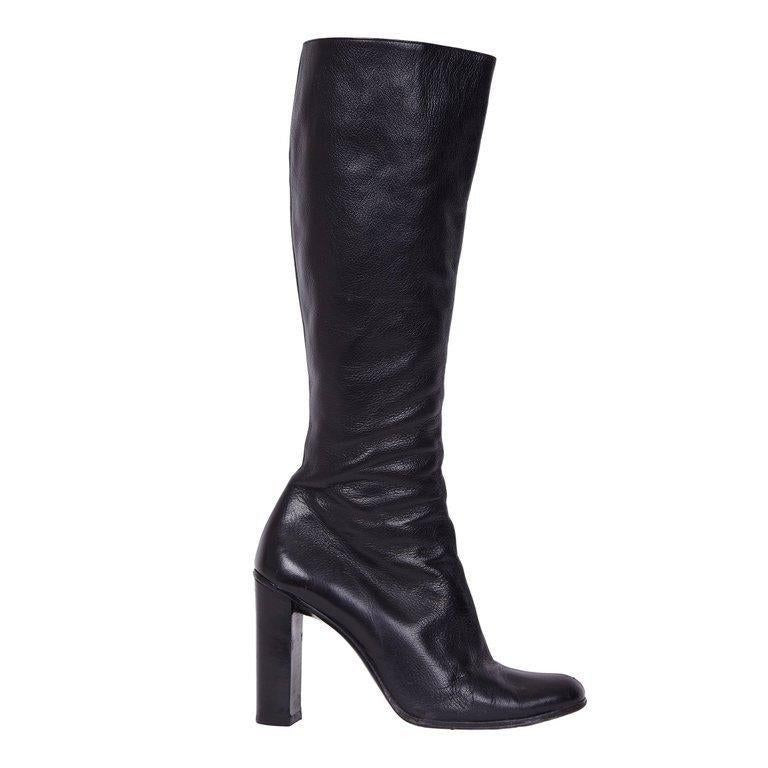 GUCCI by Tom Ford Black Leather Boots 1999 E mosaik
