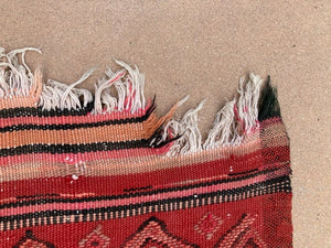 Moroccan Vintage Kilim Tribal Rug, circa 1960's