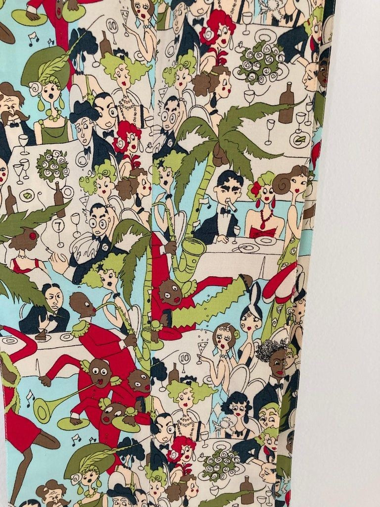 John Galliano Prints Vintage Pants, Rare Trousers, 1999's