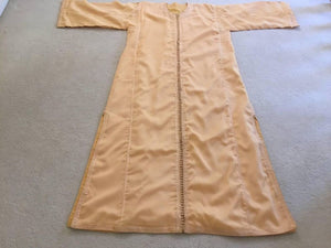 Moroccan Vintage Kaftan Gentleman Yellow Gold Caftan, circa 1970