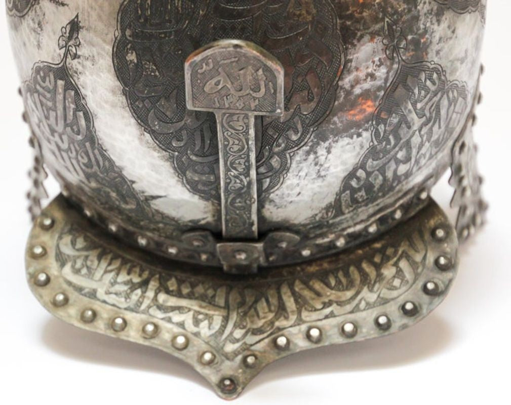 Islamic Indo Persian Kulah Khud Helmet with Arabic Inscription