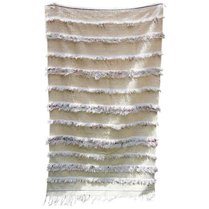 Vintage Tribal Moroccan Handcrafted Wedding Blanket Throw with Sequins 4
