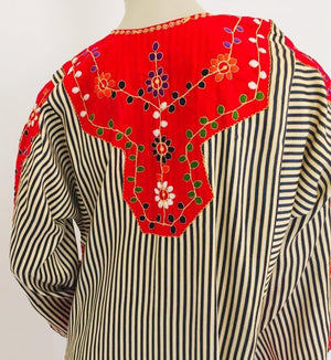 Vintage Middle Eastern Ethnic Caftan, Kaftan Maxi Dress