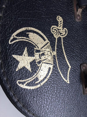 AL Malaikah Vintage Iconic Masonic Shriner Burgundy Wool Fez Hat in Original Box