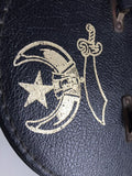 AL Malaikah Vintage Iconic Masonic Shriner Burgundy Wool Fez Hat in Original Box