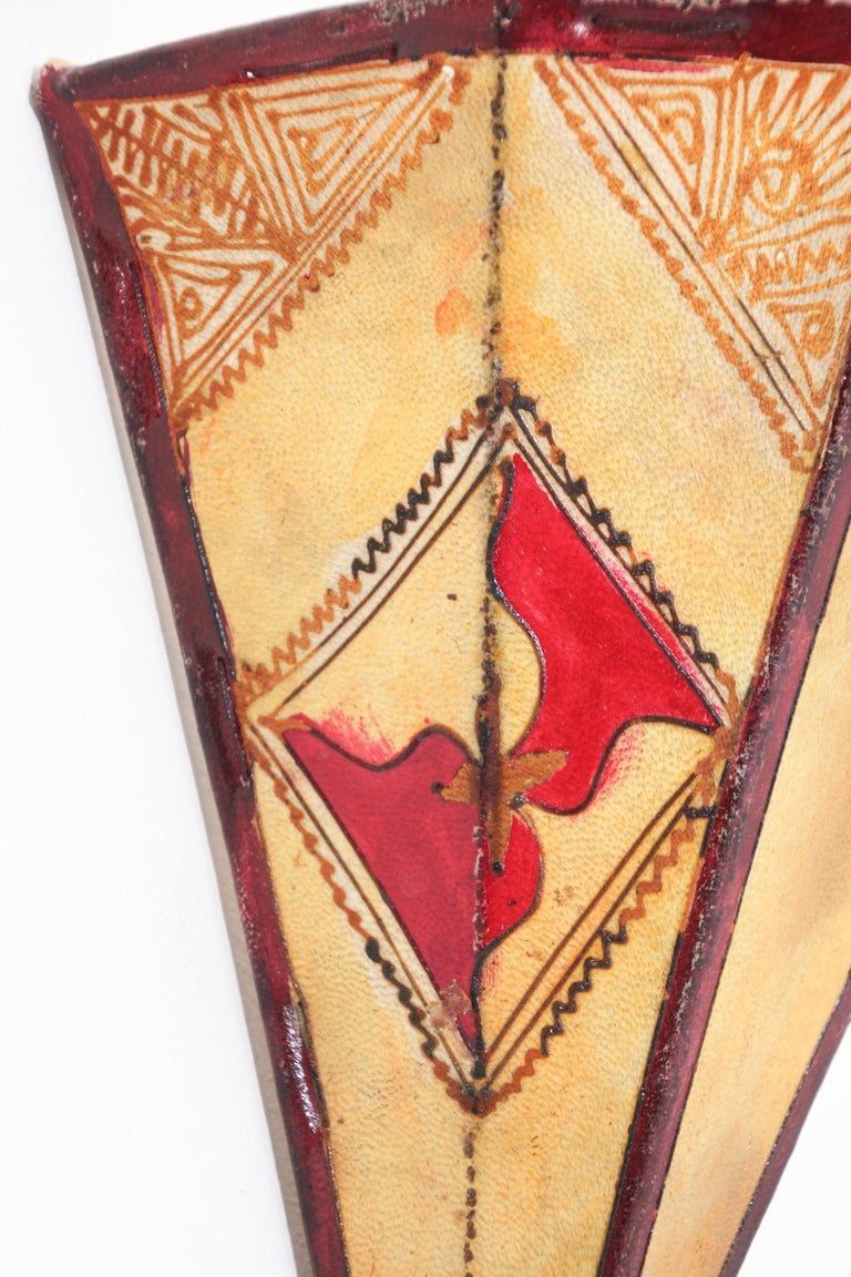 African Art Wall Parchment Sconce