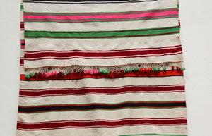 Vintage 1960s Moroccan Flat-Weave Rug, Ethnic Textile Handira