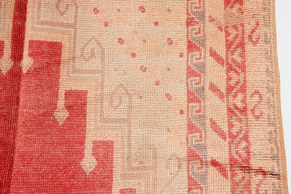 Vintage Moroccan Berber Tribal Rug, Handwoven Wool & Goat Hair, 1960s