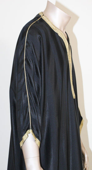 Moroccan Black Vintage Gentleman Caftan