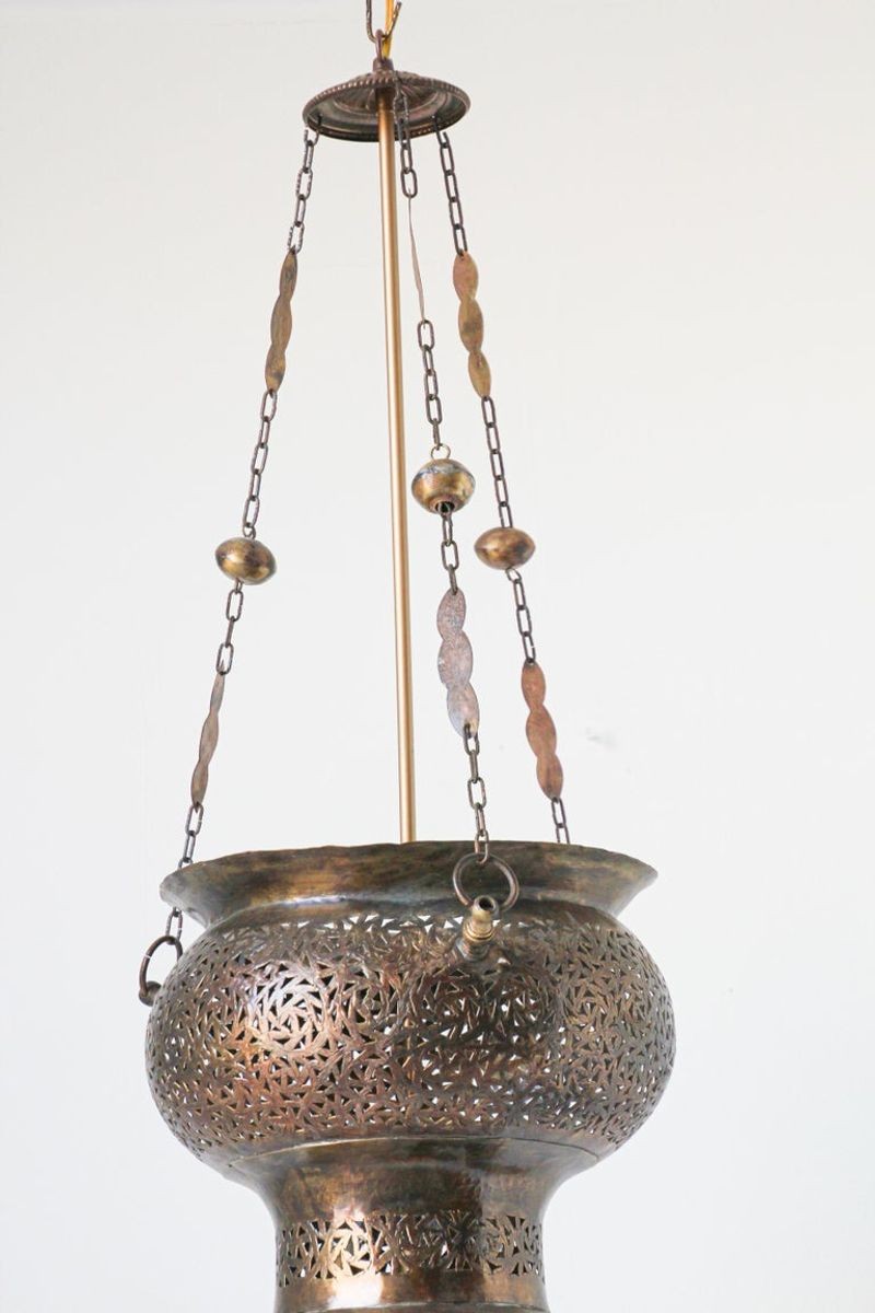Moroccan Hanging Brass Chandelier Andalusian Moorish Style