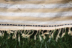 Vintage Folk Art Moroccan Handcrafted Wedding Blanket Throw with Sequins 5