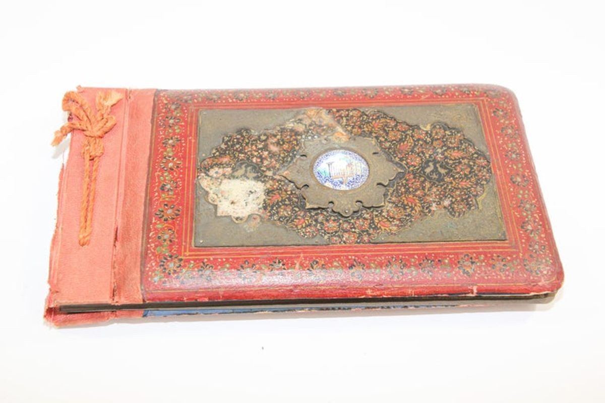 Hand Painted Middle Eastern Qajar Style Picture Photo Album