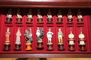 The Raj Hand Painted India-British War 1857 Game Chess with Table