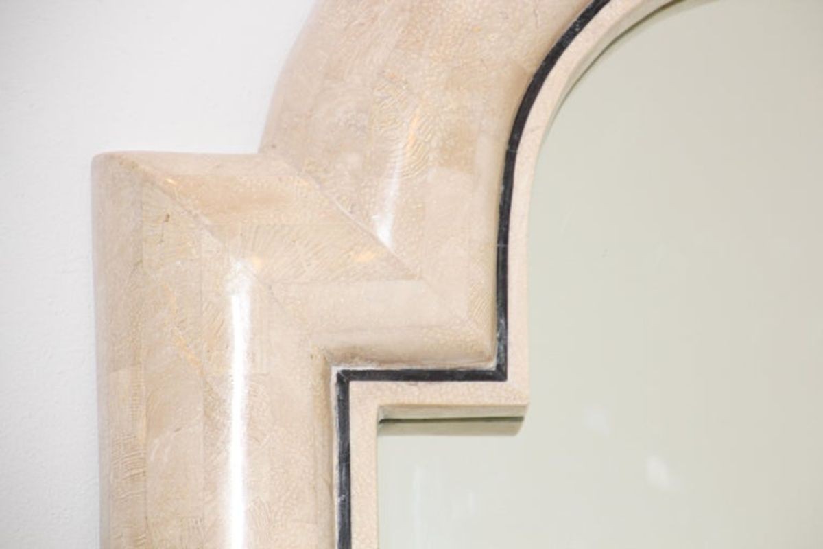 Moroccan Moorish Mirror Tessellated Stone by Maitland Smith.