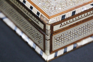 Moorish Handcrafted Middle Eastern Mosaic Inlaid Decorative Box