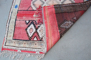 Moroccan Vintage Hand-Woven Boujad Berber Rug, circa 1960