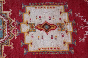 1960s Moroccan Vintage Hand-Woven Berber Rug